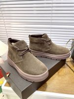 ugg Size：码数:39-45 Ugg2024秋季新款男士舒适平底圆头时尚短靴休闲切尔西靴 款号1152050 牛皮磨砂面+内里真羊毛+发泡大底