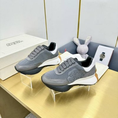 顶级版本，情侣码35-44 Alexander Mcqueen 亚历山大.麦昆 2024新款sprint运动跑步老爹鞋 顶级版本 Sprint Runner 采