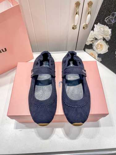 橙子出厂价P Miumiu 缪缪 春夏新款 一字带平底鞋 芭蕾舞鞋 平底单鞋 真皮版本 码数：35-40