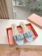 所见即所得G122代购级Miu Miu 缪缪女士褶皱拖鞋Miu Mi* 2025春夏新款原版秒杀市面版本 Miu真的太少女啦！超级软糯 喜欢可以冲了！鞋面：进口