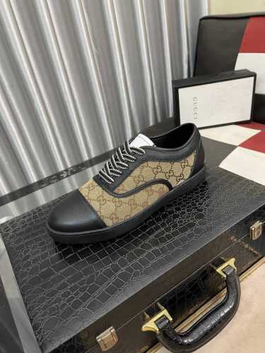 出厂价： GUCCI 古奇男鞋休闲鞋绝对火爆潮男的极致搭配单品！超质感魅力挡不住，主推款，鞋面选用优质牛皮，猪里垫脚， 耐磨橡胶底，高贵典雅！舒适度爆棚想怎么帅