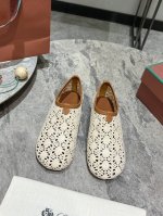 Loro Piana镂空针织芭蕾舞鞋！鞋面采用网纹制作 原版套煊工艺 真皮大底 上脚舒适个性有档次 码数:35-39 40.41定做