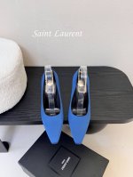 Saint Laurent 圣罗兰Lee金属钻链条尖头高跟鞋YSL姐姐的美丽尤物高跟鞋 又是人间圣罗兰 Rose同款的高跟鞋化很好修饰脚型，奢华金属链 这几年S