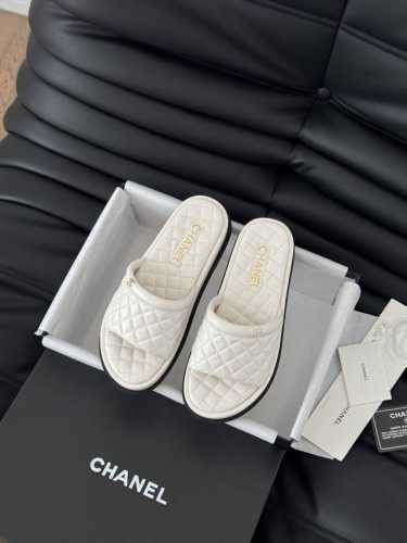 Chanel 25K高级手工坊菱格系列拖鞋一如既往的高版本 经典系列鞋面羊皮 内里羊皮 真皮大底Size:35-39 其他码数定