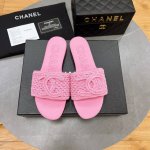 工厂价200元 香奈儿 Chanel 25K新款双C拖鞋 毛线手工编织面 橡胶大底 size:35-40.41定做