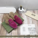 橙子出厂价 Gucci 古驰 秋冬经典毛半拖 包头拖鞋 穆勒鞋 全系配色 光板 图案 磨砂 绒面 码数：34-41