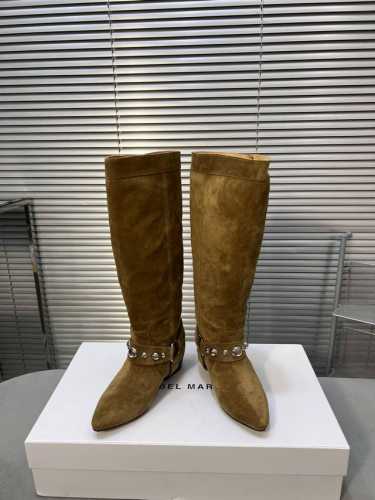 Isabelmarant24秋冬新款复古长靴 高筒靴，慵懒法欧风，飒爆了 自然舒适洒脱时髦精最爱对版进口高丝光牛反绒面料，水染牛里，意大利进口真皮大底，码数35