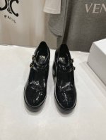 高版本出厂 Celine*赛琳2024Ss新款玛丽珍厚底高跟乐福鞋 网红爆款来袭！各大网红抢先体验、Celine网红ins种草神器、非常复古风、气场十足单品、设