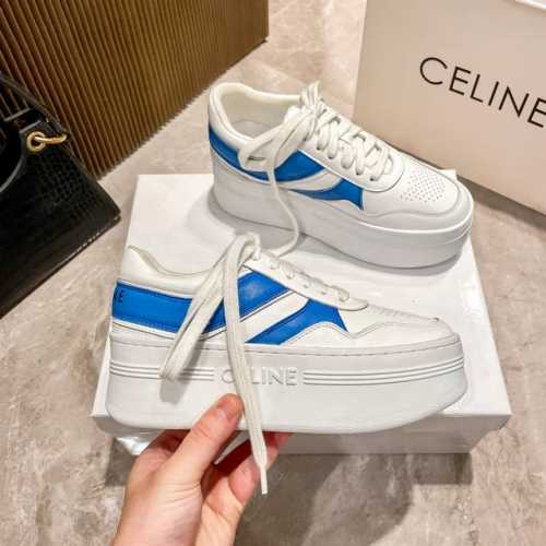 橙子出厂价 CELINE 赛琳新款 厚底小白鞋 运动鞋 休闲鞋板鞋超多明星上脚，这一季运动小白鞋无论从楦型的轮廓，隔板的拼接都让人耳目一新，前后品牌LOGO相呼