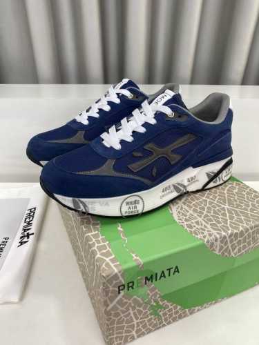 Premiata 普瑞米亚达 时尚、运动、休闲、慢跑、男鞋。 普瑞米亚达意大利名品百年历史，所有工艺全手工打造，米“字一样的logo简称米字鞋。完美的融合了传统