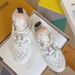 顶级版本：女款 Louis Vuitton 村上隆联名款 LV驴牌L家Archlight经典 老爹鞋 DIY装饰 动物图案 拱桥 运动鞋 太空鞋原版购入开发 做