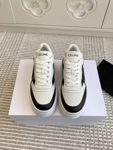 批 Celine 塞林新品Trainer低帮系带运动鞋 拼色小白鞋 顶级品质 材质进口原版小牛皮 原版开模Tpu大底 Size：35-40