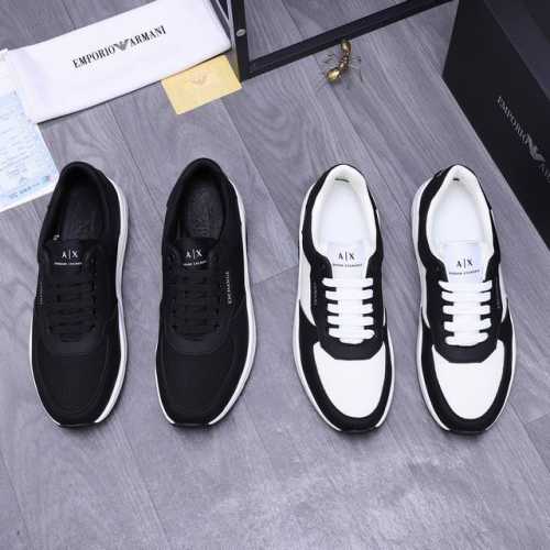 商品商标：Armani 阿玛尼 休闲鞋 正码码数: 38-44 商品材料：精选牛皮拼接鞋面 透气网内里 橡胶大底