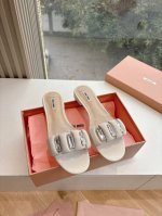 所见即所得G122代购级Miu Miu 缪缪女士褶皱拖鞋Miu Mi* 2025春夏新款原版秒杀市面版本 Miu真的太少女啦！超级软糯 喜欢可以冲了！鞋面：进口