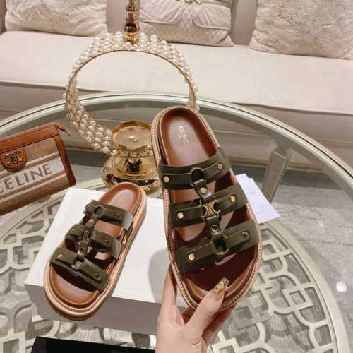 高品质 CELINE-赛琳代购级别 春夏新品凯旋门复古罗马凉鞋拖鞋 进出专柜无压力，重工版，拒绝一眼假low货 原版楦型，调试N次、这款上脚绝对Vintage复