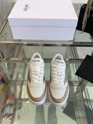 CELINE 赛琳 25ss最新 Block系列 系带 情侣款休闲运动鞋TRIOMPHE 皮革贴饰，瞬间给这款 BLOCK 运动鞋注入了清新柔美的魅力，爱了爱了