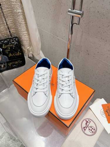 顶级版本 男10Hermes 爱马仕休闲鞋情侣款H家 四季新品运动鞋Dy Kelly金属扣休闲运动鞋小白鞋这双 Kelly 小白鞋真的颜值爆表！H家 heros