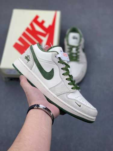 独家实拍air 1 low 1 乔1 联名-米绿猪八 高端定制 低帮复古篮球鞋 dm5688-102#定制鞋盒 大厂纯原品质出货 超高清洁度 皮料切割干净无任何