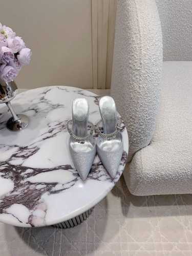 出厂价 Christian Loubouti* 新款水钻红底穆勒高跟鞋 纯手工缝制超闪水晶宝石 闪耀夺目 富贵迷人 交织出童话般的梦境 鞋面真丝 格利特闪面 内