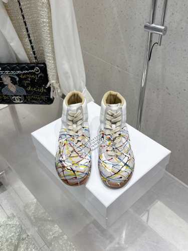 情侣款 涂鸦款 男10 Maisonmargiela Mm6 马吉拉 高帮情侣款针织连袜漏孔德训鞋 休闲运动鞋 原版购入开发 做货 鬼才设计师品牌，一个轻奢品牌
