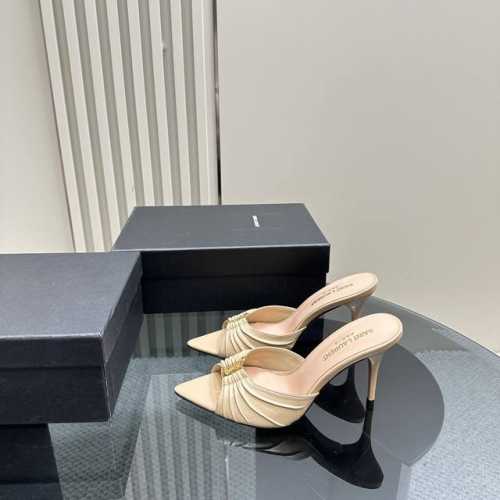 顶级版本 Saint Laurent巴黎秀场同步更新 Saint Laurent 圣罗兰尖头跟鞋 木纹鞋跟真的充分突显利落极简 鞋面：定制羊皮 内里：羊皮 垫脚