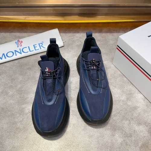 Moncler 顶级 -Size ：39-44 38.45.可订做高端品质 Moncler蒙口男士系带休闲运动鞋，具有舒适防滑性能，采用一体成型进口飞织科技面料