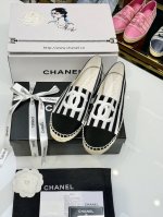 220。Chanel 2024新款 海军风 渔夫鞋 顶级版本 内里垫脚均采用原版进口羊皮 ！码数：35 - 40 （34.41.42定制 不退换）标准码 配全套