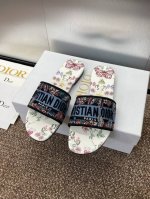 工厂价平底 高跟 迪奥 Dior 2025春夏新款一字拖拼色女鞋 CD字母logo立体刺绣圆柱跟凉鞋 方头粗跟果冻色露趾拖鞋 市面顶级版本材质:鞋面原版一致高温
