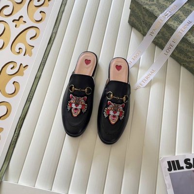 橙子出厂价 GUCCI 古驰春夏新款 经典马衔扣包头半拖 穆勒鞋 平底鞋码数：35-43