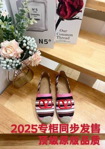 Valentino Garavani 华伦天奴 印花帆布新款渔夫鞋 - 绣Vlogo标志 - 帆布鞋 -跟高2Cm - 橡胶大底 - 意大利制造 -36-41