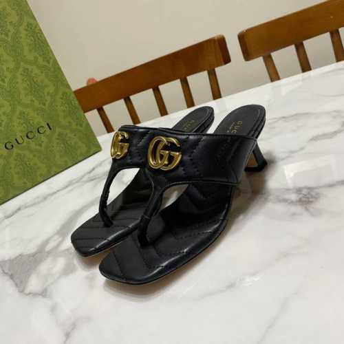 Gucci 古奇 早春热卖款菱格 夹趾凉拖，原版1:1复刻，各大明星.网红纷纷种草，时尚奢华，新颖别致，上脚舒适.显白显瘦鞋面为绵羊皮，里垫为山羊皮，真皮底跟高
