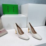 高品质出厂 ！顶级品质bottega Veneta Ss秋冬新品爆款方头麻花金属跟高跟女士knot单鞋！。Bv新款鎏金绳结高跟抢手大爆款，Ins&小红书巨多网红