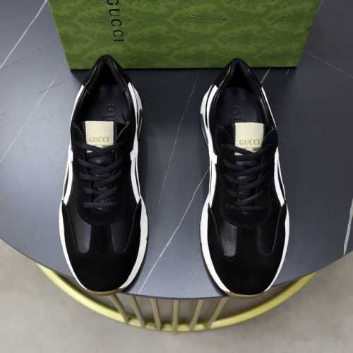 商品商标：Gucci 古奇 休闲鞋正码码数: 38-44 45定制商品材料: 男士经典古奇休闲鞋，原单品质鞋面采用意大利进口原厂材料羊皮内里，做工精细，高端大气