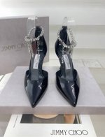 jimmy Choo｜周仰杰经典水钻链条尖头高跟鞋单鞋 jc家永恒经典之作 简约设计 满满的少女风 既摩登又复古的味道 非常的简连衣裙还是牛仔裤 它都能成为点睛