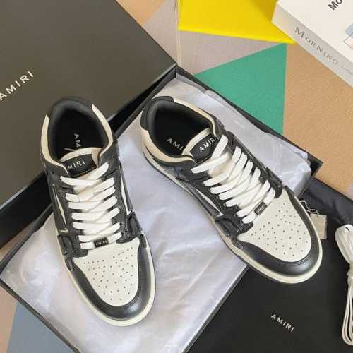 工厂价： 品牌：AMIRI 情侣款 品质：高版本 描述：埃米尔 骨头鞋 破坏效果异素材质拼与鞋款中骨骼元素呼应组合增强街头调性，质感做工真的很赞，日常都很实穿耐