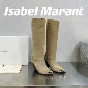 出厂价 Isabel Marant 伊莎贝尔 满满家族风格的一款经典长靴标准的欧美风格代表铁头系列最新配色高靴 原版独家开模做旧纯钢五金 鞋面:头层高丝光牛反绒