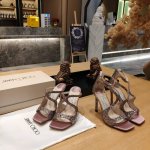 jlmmy Choo周仰杰 专柜款3D棱格磁铁盒包装 顶级版本，低端勿比。 摩登鞋履，Azia95大弧度手工绸缎凉鞋系列。 “彩色钻及满钻烫系列”！ 凉拖 ，后