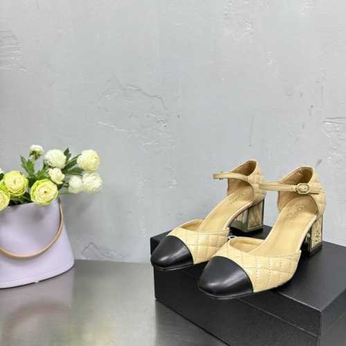 高品质出 Chan*L 小香c家vintave中古款双c电绣高跟鞋凉鞋 小香双c电绣凉鞋鞋，一定是所有中古鞋中最美的一款，完完全全长在我的审美上，给人一眼万年，