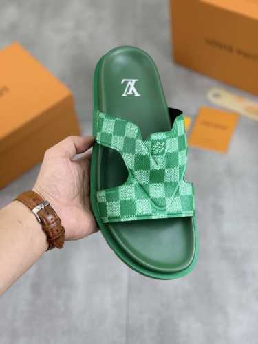 工厂价 实价 原单品质 Louis Vuitton 官网爆款路易威登 Lv男士拖鞋 专柜同步发售 ！意大利进口原版面料 原厂特供原版底 码数：38-45 超多款