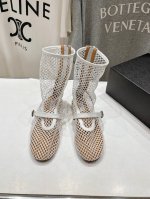 高版本出厂 独家新品 Alaia 阿莱亚24Ss 走秀款平底网面靴 最近超火的一款平底鞋 章小蕙同款 甜酷芭蕾风 人气超高的一款芭蕾舞鞋，浪漫又迷人 舒适百搭配