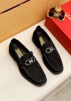 商品商标：Ferragamo 菲拉格慕 休闲皮鞋正码码数: 39-44 38.45.46订制 商品材料：精选 进口头层磨砂小牛皮鞋面+经典五金扣，进口水染牛皮内