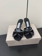 p380Jimmy Choo吉米周 25/ Verity Sandal 最新蝴蝶结猫跟凉拖鞋 同步专柜 主打精致 舒适度休闲 甜美 无解风都轻松满足 Bling
