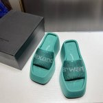 橙子出厂价 Alexander Wang 亚力山大王 经典款 水钻松糕厚底拖鞋 高跟凉拖鞋 底厚：9Cm 码数：34-41