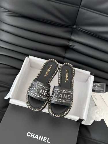 Chanel 25C春夏新款全系列链条拖鞋全系列首发 专柜有的我都有！高版本高品质鞋面牛皮 原版面料 内里羊皮 原版大底Size:35-39 其他码数定