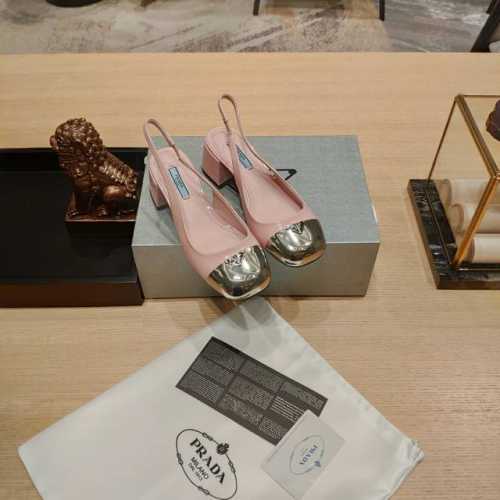 顶级包装配套最高版本 PRADA 普拉达新品， 顶级版本 实力来袭！Prada Glow限时店很闪亮的单品 原版鞋头玛丽珍单鞋形状圆形铁头 系列： “Prada