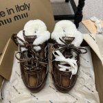 代购级 半拖 牛筋面 擦色皮10 24Ss 秋冬 Miumi*U X New Balanc*E联名走秀款 羊毛 超级无敌大热门无论你如何穿搭请都不要放过这一双5