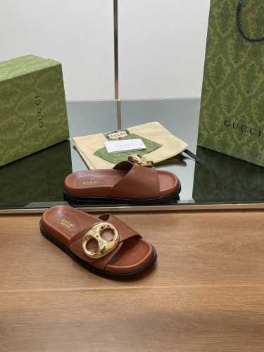 Gucci高端精品 福利 皮底橡胶底 2054古驰仲夏系列新品金色船锚链沙滩凉鞋拖鞋顶级代购品质！原版1:1复刻，毎个细节皆经过精心打磨细腻制作.可与zg对比如
