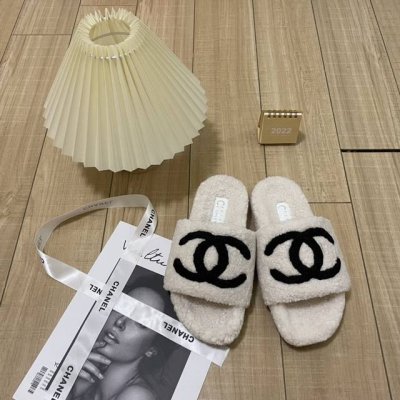 橙子出厂价 Chanel 香奈儿 秋冬新款 双c毛毛拖鞋 明星同款 网红博主推荐 小红书热搜 原标 原盒 正确版本 进口细腻磨毛 羊毛 对版香奈儿双c 原版私膜
