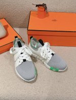 工厂价 爱马仕 Hermes 2024春夏经典情侣款 Flex 休闲系带运动鞋 H家编织bolduc细节厚底拼色一脚蹬毛线袜子跑鞋 材质：进口环保梭织羊毛面料