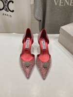 高版本出厂 Jimmy Choo*｜Jc 吉米周2024Ss夏季新款简约小猫跟尖头烫钻高跟鞋单鞋 原版套楦，完美的线条，简约大气上脚显气质 舒适百搭，还能拉长双